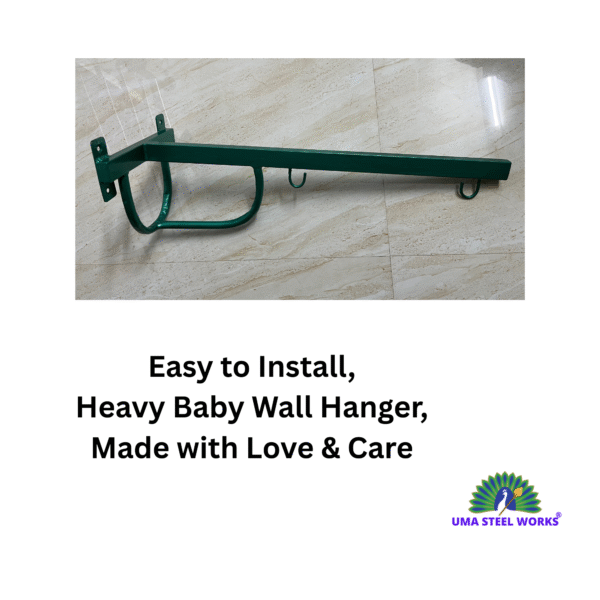 baby wall hanger, baby wall hanging cradle, baby cradle wall fix, umalife.in, uma steel works, wall mount baby hanging cradle